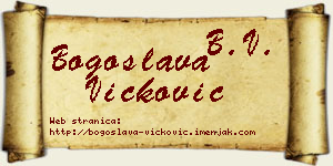Bogoslava Vicković vizit kartica